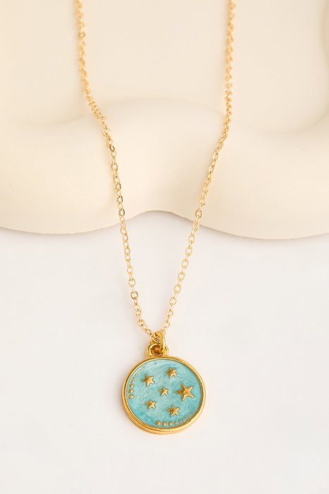 Heliophilia Silver Collar de Metal Dorado CHRM15020 con Recubrimiento de Laca